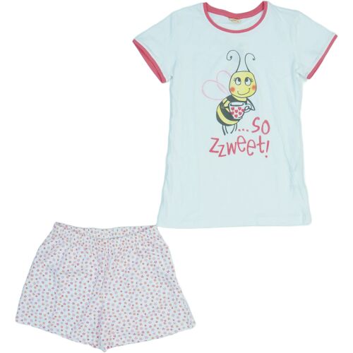OVS lány pizsama méhecske mintával és 'so zzweet' felirattal, 152-es méretben