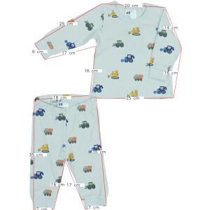 Pyžamo pre chlapcov H&M, veľkosť 62, s potlačou stavebných vozidiel - H&M