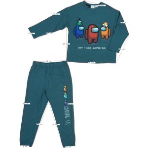 Zara Chłopięcy zestaw piżamy Among Us, Zielony, Rozmiar 116 - Piżama dziecięca, koszula nocna