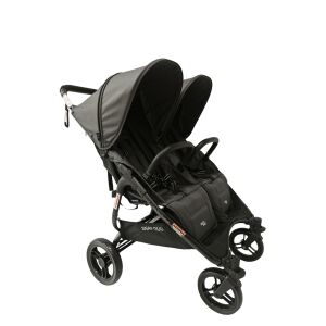 VALCO BABY Snap Duo Signature grey twin stroller, side view - Stroller