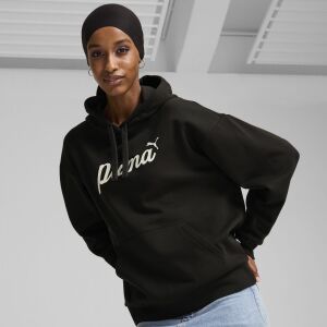 Puma Ess+ Script Hoodie Fl 68153401 Női Kapucnis Pulóver Fekete S 128386153 - Női pulóver