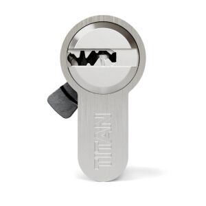 Wkładka zamka bębenkowego Titan K5 55/65 Powierzchnia Satyna Chrom (5 kluczy + karta) 136293642 - Titan
