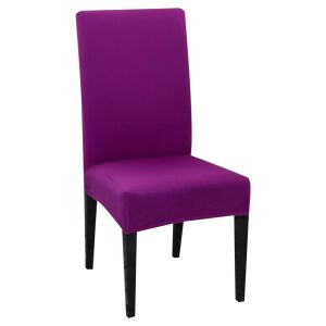 Виолетов калъф за стол, разтегателен, еластичен, мек, лесен за почистване, водоустойчив и маслоустойчив, устойчив на петна, без гънки - Покритие за мебели