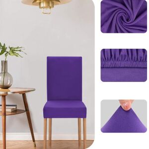 Комплект от 12 калъфа за столове, здрави, гъвкави, меки, с ластик 128402730 - Покритие за мебели