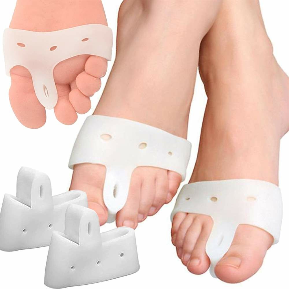 Pene separatoare degete din silicon cu capac, separator de haluce, set de 2