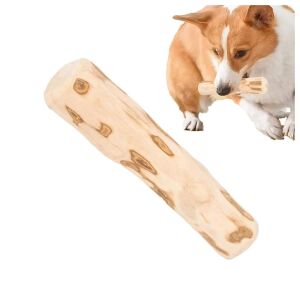 Câinele mestecă o bețișoară de mestecat din lemn natural, jucărie durabilă pentru câini - Jucării pentru câini