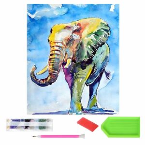 Elefánt Gyémánt Festmény - XXL - 120x60 cm