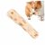 Câine mestecând o bețișoară de mestecat din lemn natural, jucărie durabilă 24x3cm