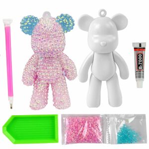 Pictura cu diamant Broderie cu diamante Kit DIY Breloc Breloc Ursuleț 6.5cm 128403486 - Puzzle-uri diamant jigsaw