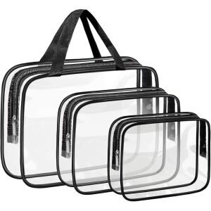 Dámska, pánska, cestovná, turistická, priehľadná 3-dielna sada kozmetických tašiek 128404046 - Kozmetická taška
