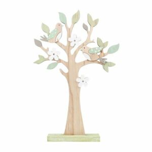 Tavaszi madaras fácska - fa dekoráció - 30,5 cm 128404357 - Szezonális dekoráció