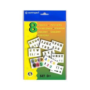 Centropen sablon szett - számok, betűk 128404400 - Rajzsablon