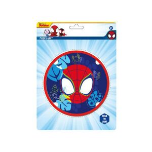 Lampa cu buton Spiderman, alimentată cu baterii, roșu și albastru, lumină de noapte pentru copii - Lampi de veghe si proiectoare