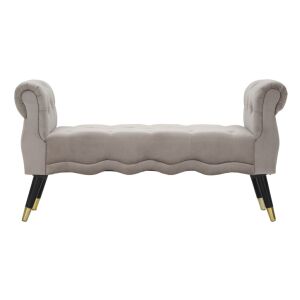 Pad paris grigia/arany pad szürke bársony kárpitozással és arany díszítéssel - Lábtartó, puff