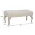 BENCH PROVENZA CM 97X42X40, bézs színű szövetből készült pad, fa lábakkal, shabby chic stílusban, 97 cm hosszú, 42 cm széles, 40 cm magas