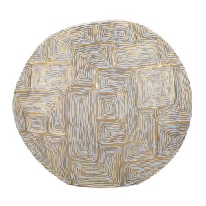 Asztali kerek lapos váza modern mintával 48x13x44,5cm 128418632 - Váza