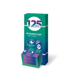 Radír display, STAEDTLER "Mars® Plastic 526, 125 years", kék-zöld-lila 128420855 - Radír