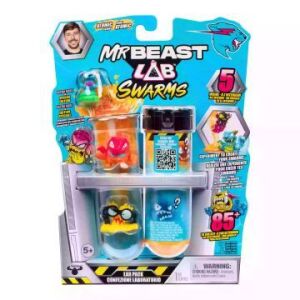 MrBeast Lab Swarms paket od 5 Lab Pack, kolekcionarske figure čudovišta, 85+ za sakupljanje, uključuje 5 epruveta s figurama, MrBeast Lab Swarms igračke - Igračka