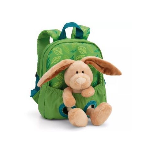Nici: Plecak z pluszowym króliczkiem, zielony - 21 x 26 cm 135897800
