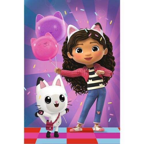 Obrazek puzzli Trefl Gabby's Dollhouse przedstawiający Gabby i Pandy Pazurka