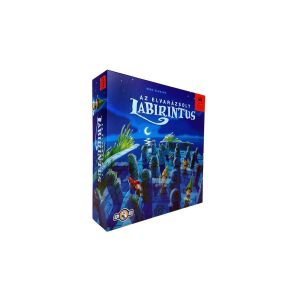 Az elvarázsolt labirintus társasjáték doboz, egy családi játék, ahol a játékosok kis varázslótanoncokként egy rejtett labirintusban próbálnak eljutni a kincsekhez - Gémklub