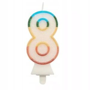 Lumânare colorată cu număr 8.5 cm - 8 135901416 - Decoratiuni pentru tort