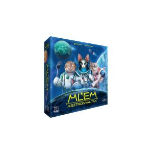 MLEM – Asztronyauták társasjáték doboz, macskákkal űrruhaban - Gémklub