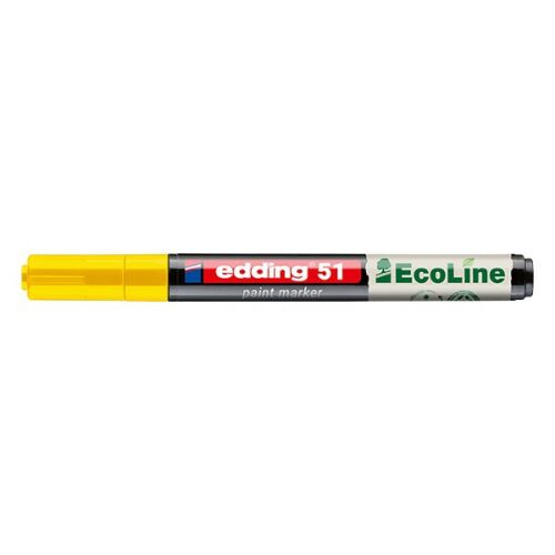 EDDING 51 EcoLine lakkmarker, sárga, 1-2 mm vonalvastagság - Edding