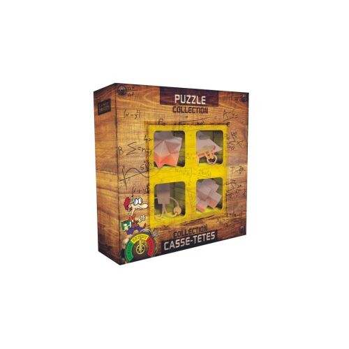Puzzles collection EXPERT Wooden, 4 darabos fa agytornász játék dobozban - Eureka