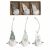 Set ornamente de Crăciun Fa Mikulás, 3 decorațiuni gnom verzi și albe cu buclă de agățat