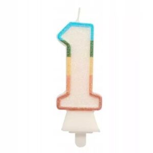 Bunte Kerze mit Zahl 8,5 cm - 1 135902334 - Godan