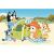 Ukończone puzzle Trefl Bluey Maxi 24 elementy przedstawiające rodzinę Bluey na kempingu