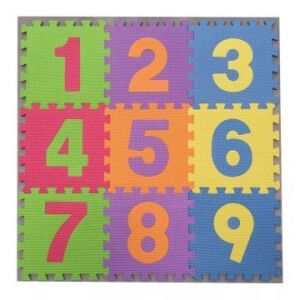 Puzzle din spumă cu numere pentru copii, 9 piese, colorat, jucărie educativă - Puzzle 3D & Puzzle cu burete