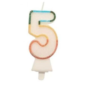 Lumânare cifră 8.5 cm - 5 128421958 - Decoratiuni pentru tort