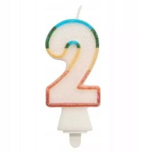 Bunte Kerze mit Nummer 8,5 cm - 2 135901418 - Godan