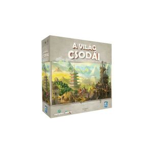 A világ csodái társasjáték doboz, stratégiai játék családoknak, építsd meg a várost csodákkal - Gémklub