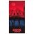 Кърпа за баня Stranger Things, с емблематичния силует на героите, каране на велосипеди под червена луна