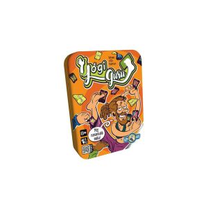 Jógi Guru társasjáték, egy egyszerű szabályú partijáték nagyobb társaságoknak, a dobozon egy jógizó rajzfilmfigurával - Gémklub