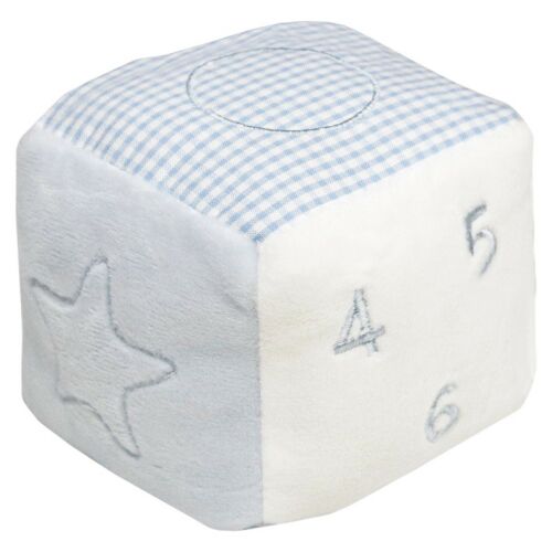 Csörgő kocka 8*8*8 cm kék