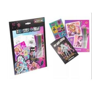 Monster High színező szett matricákkal, ceruzákkal és színező lapokkal - Írószer szett