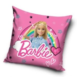 Barbie: Poszewka na poduszkę z motywem tęczy, poliesterowa - 40 x 40 cm 135901409 - Dekoracyjna poszewka na poduszkę