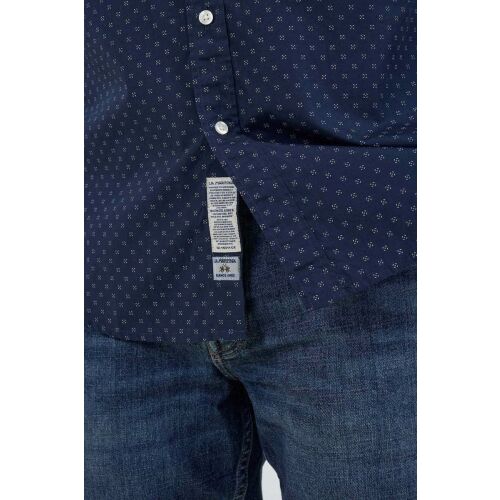 La Martina normál szabású ing virágos logóval ZMC020 Navy Blue 2XL INTL 136155528