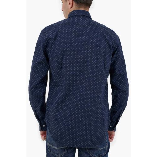 La Martina normál szabású ing virágos logóval ZMC020 Sötétkék L INTL 136143227