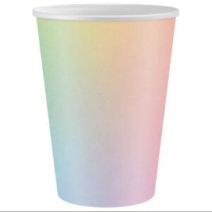 Pappbecher mit Regenbogen, 260 ml - 6 Stück 135901331 - Godan
