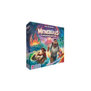 Menekülés a vulkánszigetről társasjáték doboz, menekülés a vulkáni szigetről, családi játék, kalandjáték, társasjáték gyerekeknek - Gémklub