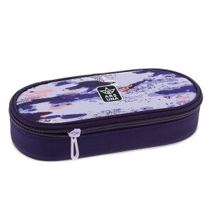 ARS UNA nagy tolltartó, lila színű, rózsaszín és fehér mintával - Ars Una Tolltartó