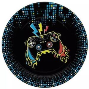Farfurie de hârtie cu model de controler, 18 cm - 8 buc 135952447 - Decoratii si echipamente pentru petreceri