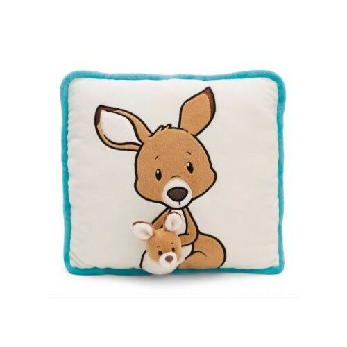 NICI: Kenguru kölykével párna - 30 x 30 cm, szögletes