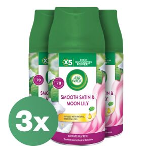Air Wick Freshmatic Velvet Satin a Night Lily Náplň do automatického osviežovača vzduchu 3x250ml 141187591 - Automatický osviežovač vzduchu