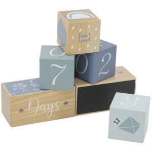 Label Label Fa mérföldkőkockák- Kék 128427313 - Baba mérföldkő takaró